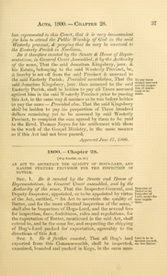 Historical document about drawback